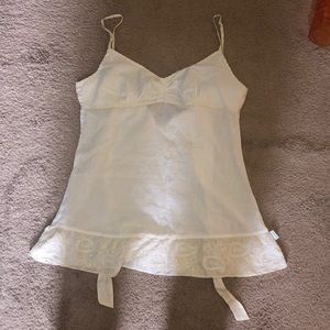 White/cream Hollister tank adjustable straps